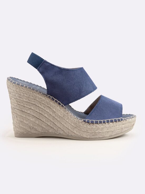 Juncal Aguirre Shoes - Juncal Aguirre Iris Tinta Blue Suede Wedges - NWOT